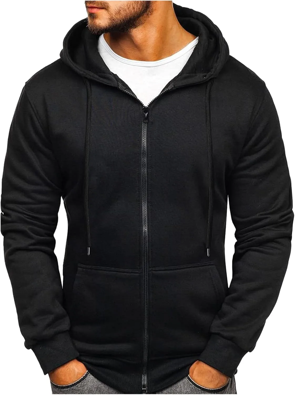 Мужская худи slim fit с молнией
Мужская худи slim fit с молнией