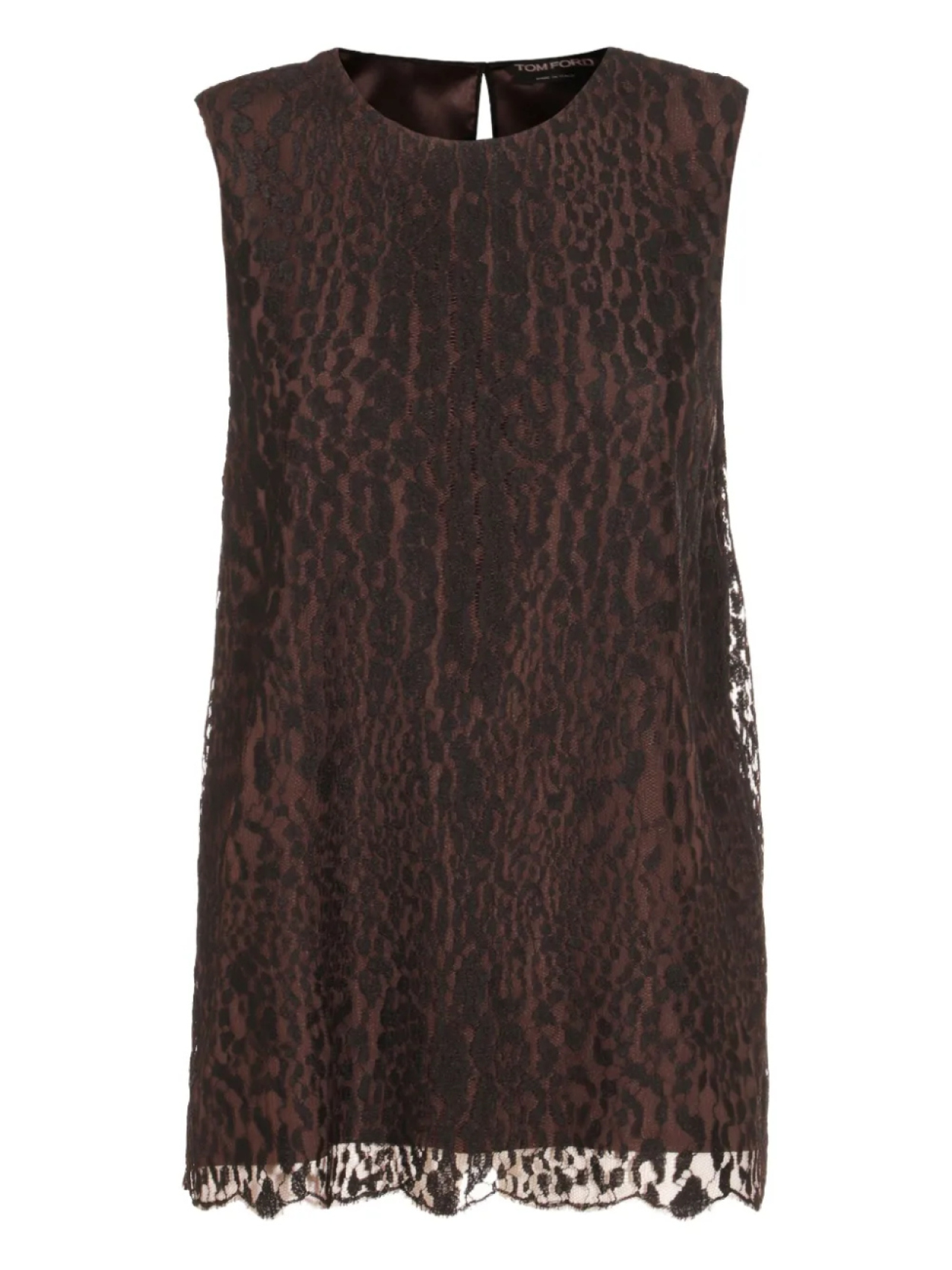 Топ TOM FORD с леопардовым принтом и кружевом, коричневый
Топ TOM FORD с леопардовым принтом и кружевом, коричневый