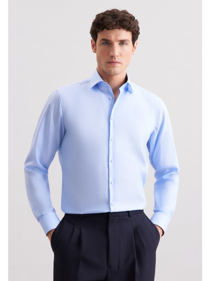 Деловая рубашка, стандартного размера, средне-синего цвета Seidensticker
Деловая рубашка, стандартного размера, средне-синего цвета Seidensticker