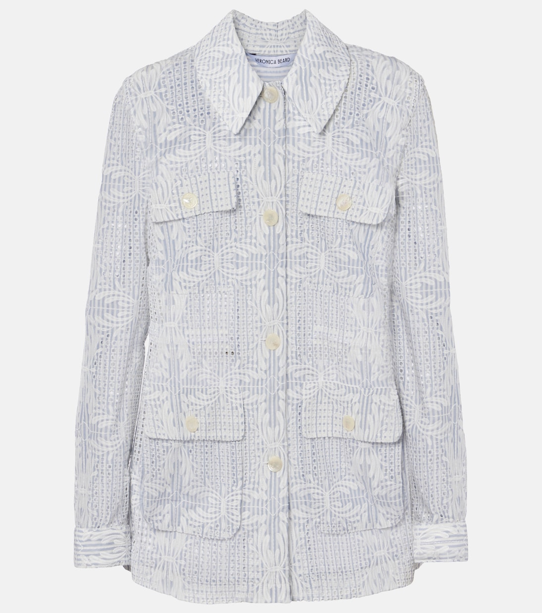 Кики жакет с люверсами Veronica Beard, Blue/White
Кики жакет с люверсами Veronica Beard, Blue/White
