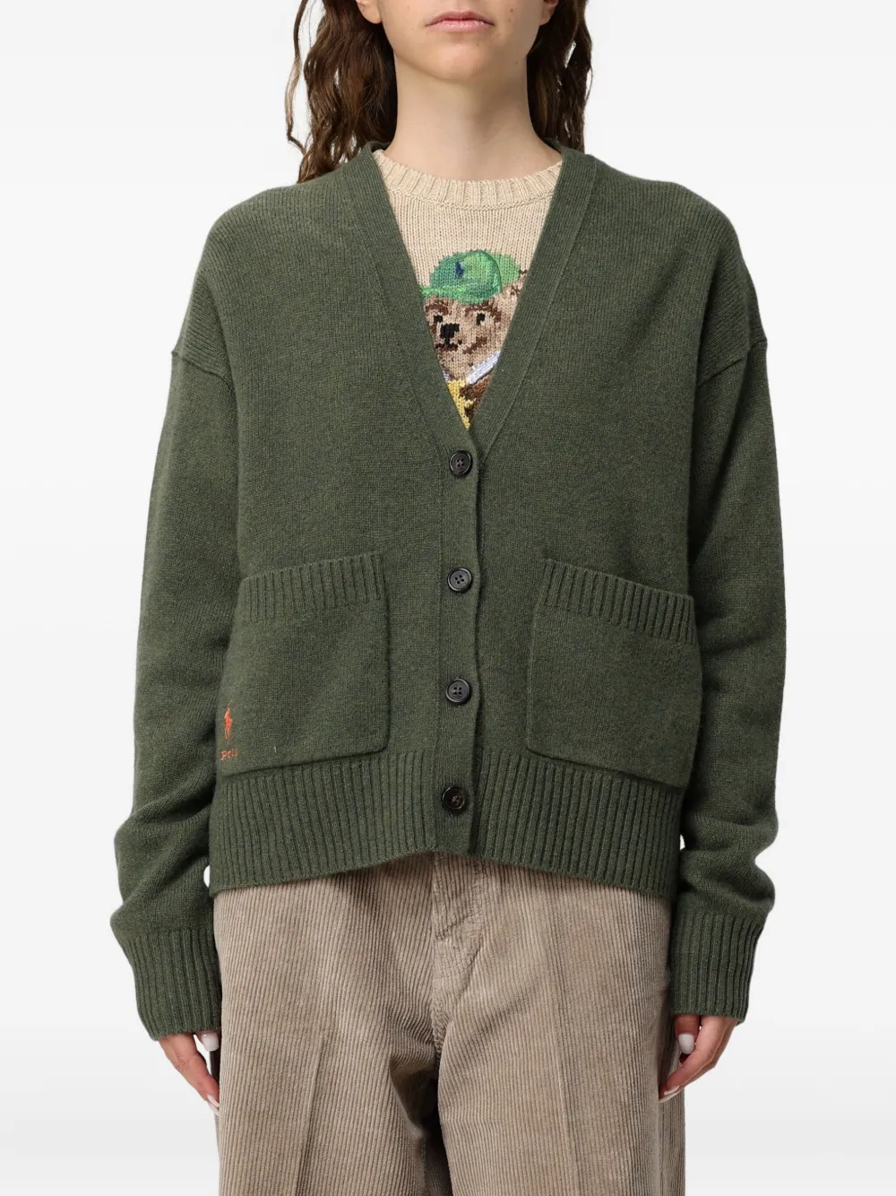 Кардиган с накладными карманами Polo Ralph Lauren, зеленый
Кардиган с накладными карманами Polo Ralph Lauren, зеленый