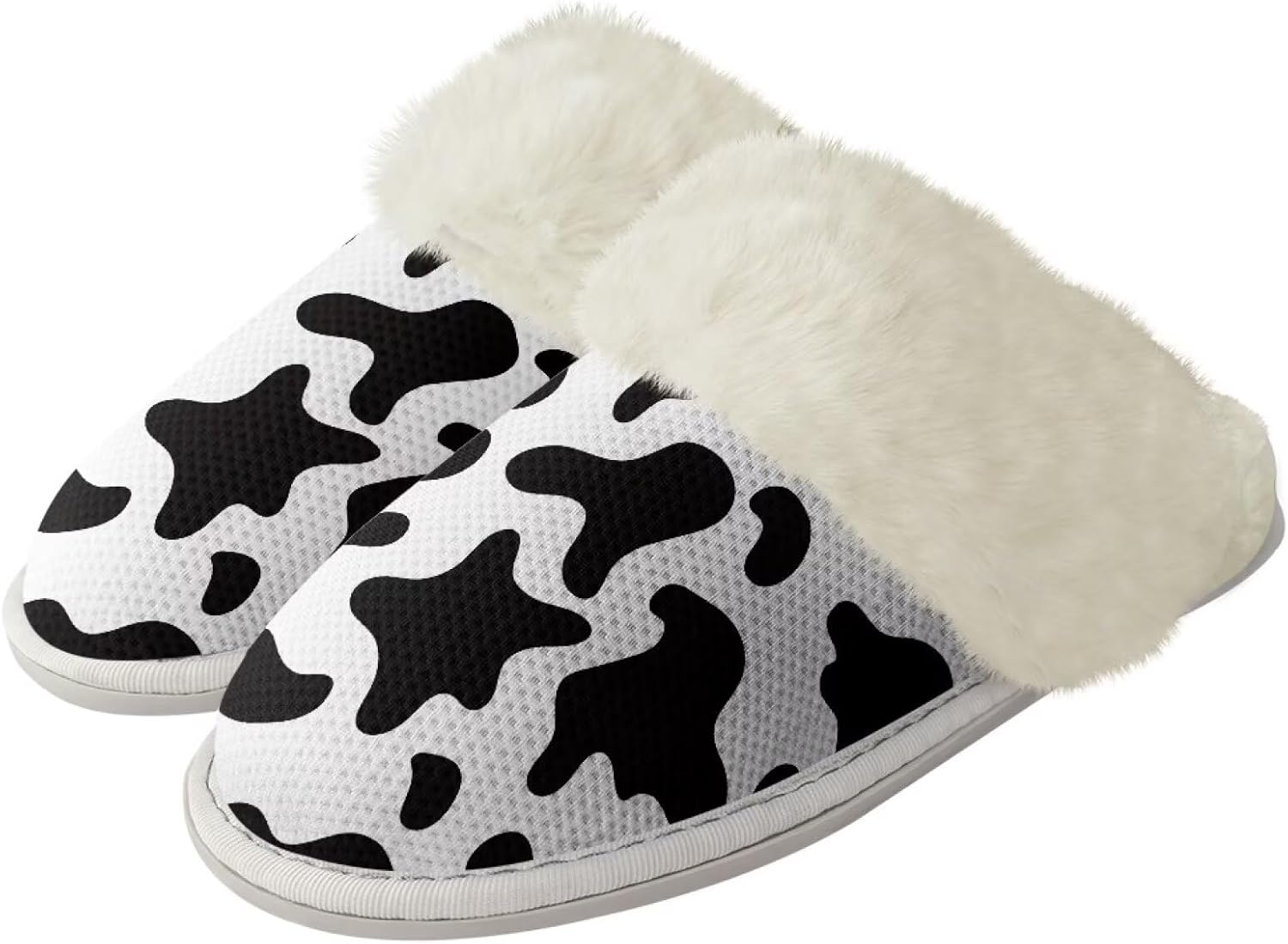 Тапочки Glomenade для женщин и мужчин с отделкой из фланели, домашние туфли с памятью формы, закрытым носком и мягкой подошвой, для использования дома и на улице, Black & White Cow Texture
Тапочки Glomenade для женщин и мужчин с отделкой из фланели, домашние туфли с памятью формы, закрытым носком и мягкой подошвой, для использования дома и на улице, Black & White Cow Texture