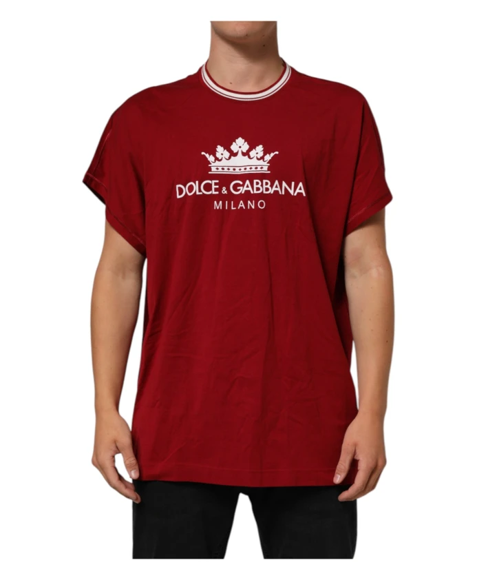 Хлопковая футболка с логотипом в виде короны бордового цвета Dolce & Gabbana, красный
Хлопковая футболка с логотипом в виде короны бордового цвета Dolce & Gabbana, красный