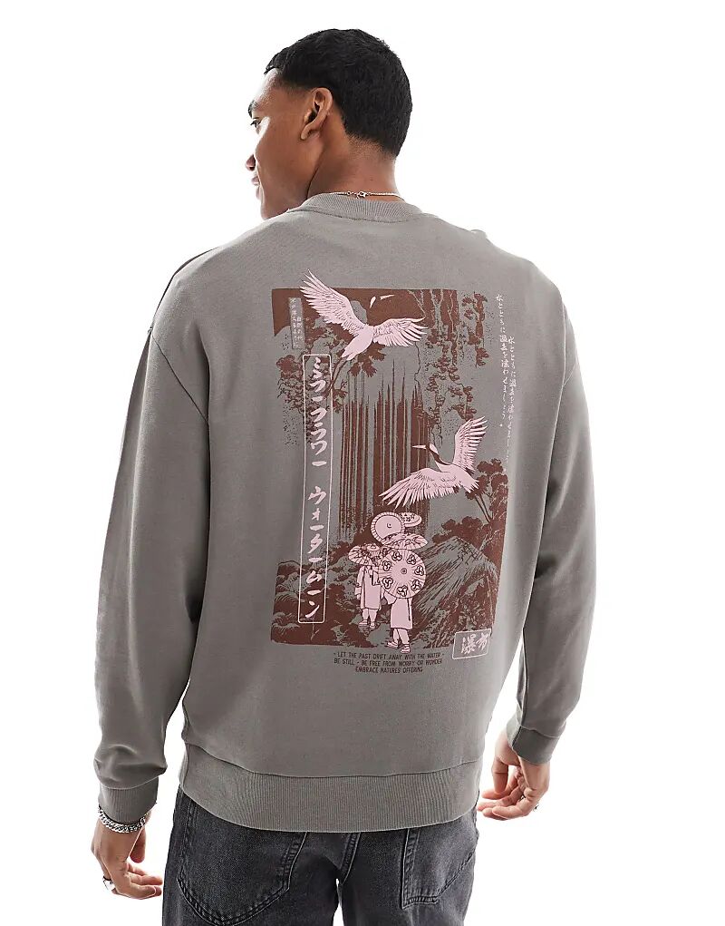 Толстовка оверсайз с принтом на спине серого цвета ASOS DESIGN
Толстовка оверсайз с принтом на спине серого цвета ASOS DESIGN