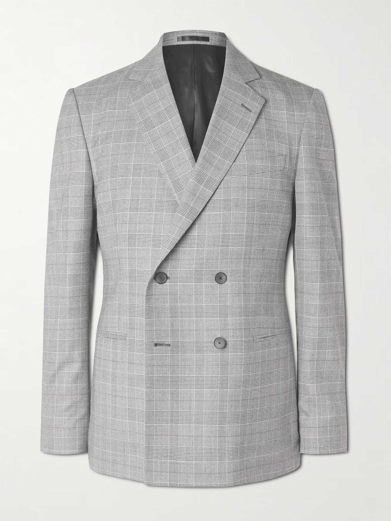 Приталенный двубортный пиджак в клетку из шерсти и фланели в стиле принца Уэльского MR P., серый
Приталенный двубортный пиджак в клетку из шерсти и фланели в стиле принца Уэльского MR P., серый