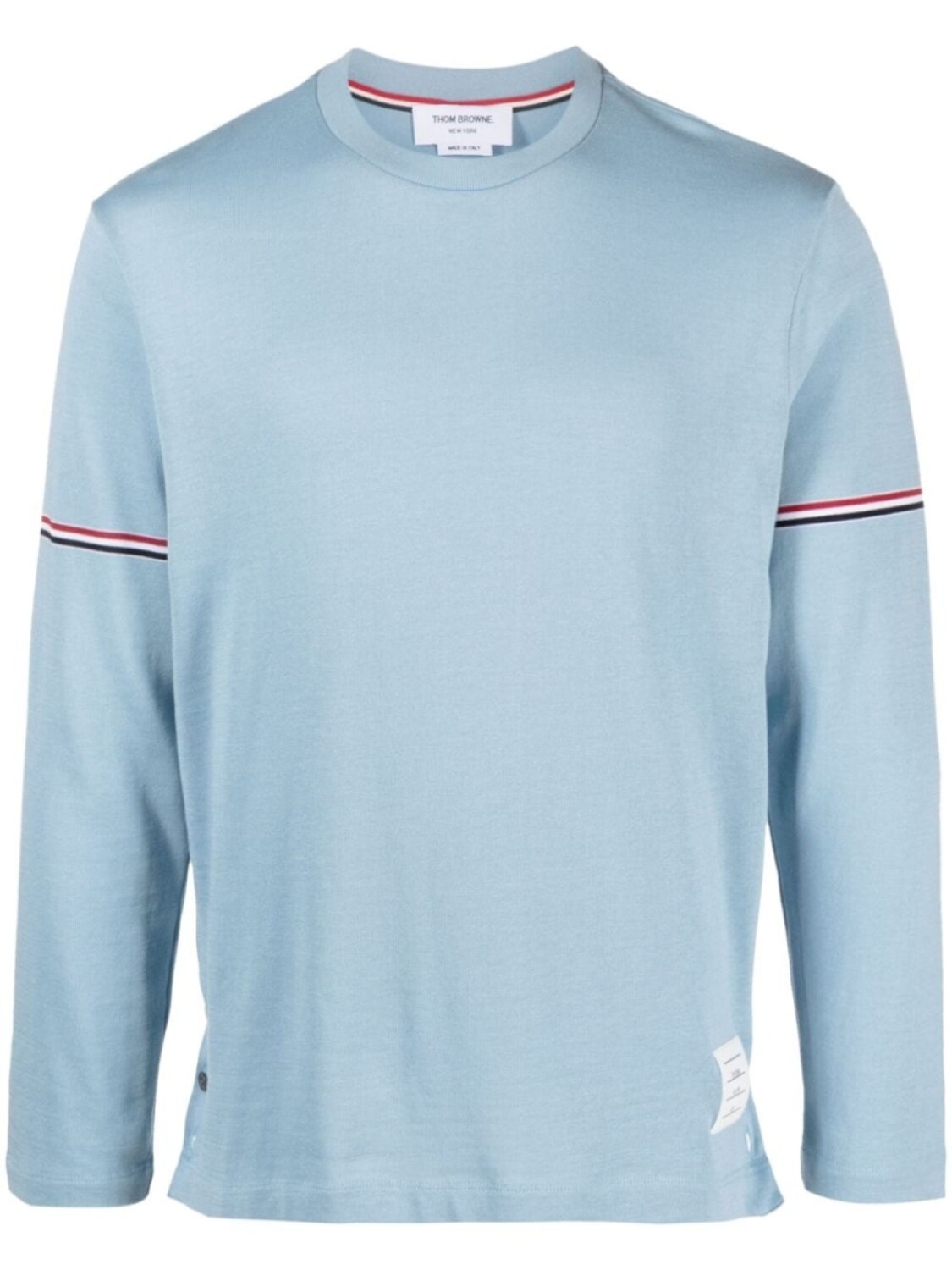 Thom Browne футболка с полосками RWB, синий
Thom Browne футболка с полосками RWB, синий