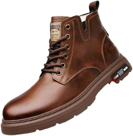 Мужские кожаные ботинки TXLKGQW с шнуровкой для мотоциклистов, ретро, с круглым носком, подошвой с протектором, чукка на щиколотку, повседневные водонепроницаемые оксфорды для работы и наряда, коричневый
Мужские кожаные ботинки TXLKGQW с шнуровкой для мотоциклистов, ретро, с круглым носком, подошвой с протектором, чукка на щиколотку, повседневные водонепроницаемые оксфорды для работы и наряда, коричневый