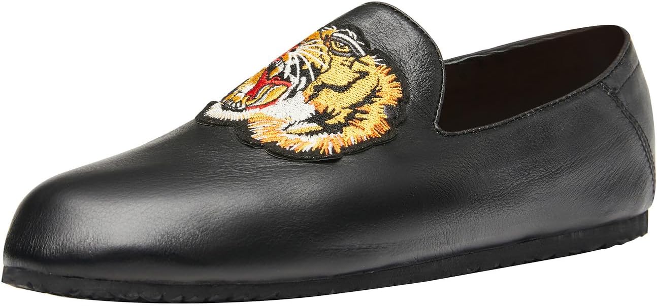 Мужские кожаные лоферы Santimon с вышивкой тигра - легкие складные туфли на каждый день и для деловых поездок с дорожным чехлом, черный
Мужские кожаные лоферы Santimon с вышивкой тигра - легкие складные туфли на каждый день и для деловых поездок с дорожным чехлом, черный