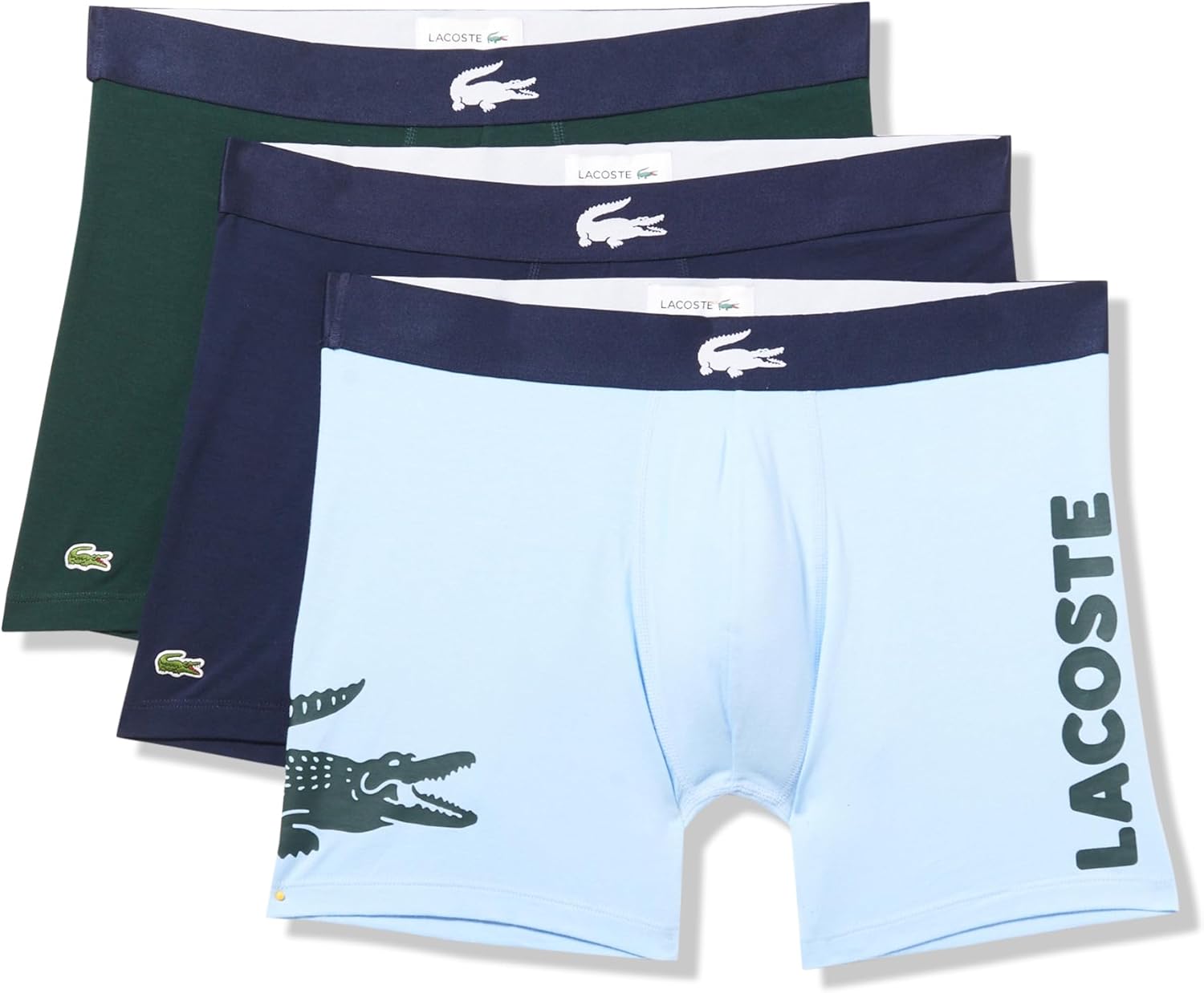 Lacoste мужские хлопковые боксеры Big Croc Print с эффектом стрейч, 3 шт, Blue/Dark Green/Navy Blue
Lacoste мужские хлопковые боксеры Big Croc Print с эффектом стрейч, 3 шт, Blue/Dark Green/Navy Blue