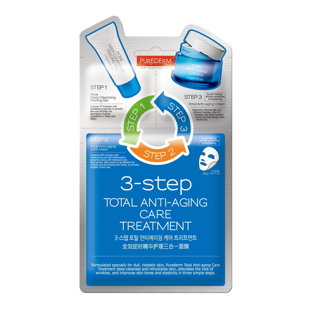 PUREDERM Корейский трехэтапный антивозрастной уход, 1,5 г + 22 г + 1,5 г
PUREDERM Корейский трехэтапный антивозрастной уход, 1,5 г + 22 г + 1,5 г