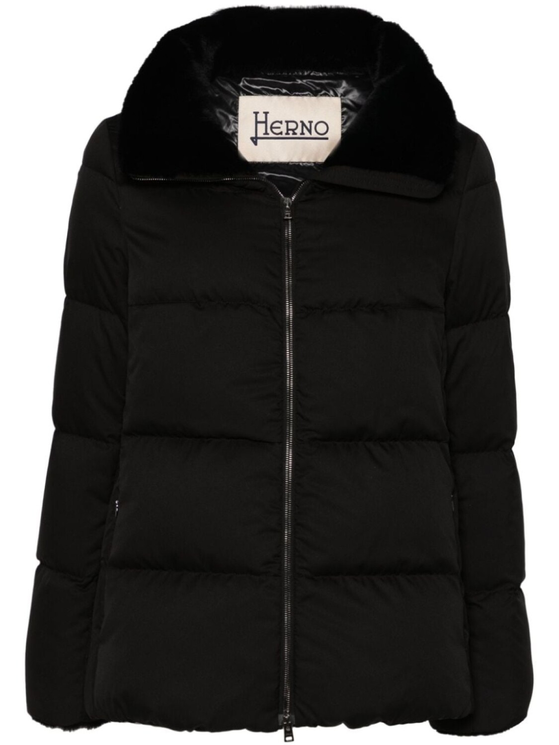 Herno пуховик с меховым воротником, черный
Herno пуховик с меховым воротником, черный