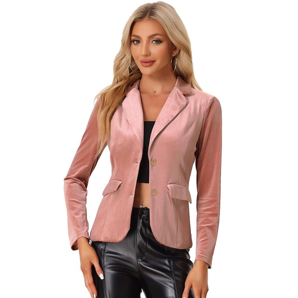 Женский винтажный бархатный пиджак с зубчатыми лацканами и пуговицами для переднего офиса ALLEGRA K, розовый
Женский винтажный бархатный пиджак с зубчатыми лацканами и пуговицами для переднего офиса ALLEGRA K, розовый