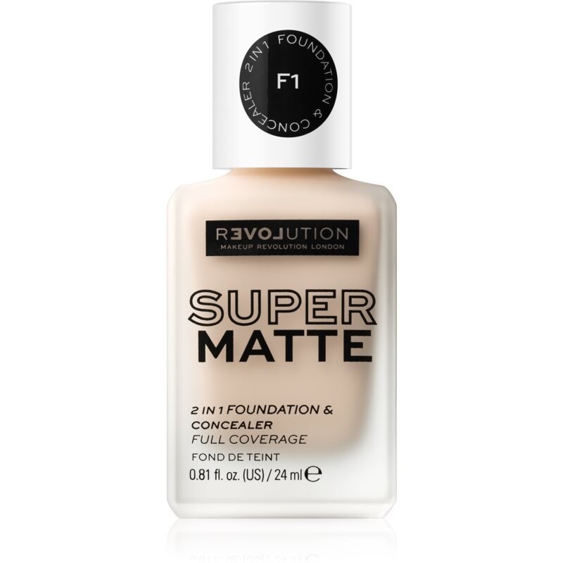 Makeup Revolution, Тональная основа Relove Super Matte, Стойкая матирующая основа оттенка F1, 24 мл
Makeup Revolution, Тональная основа Relove Super Matte, Стойкая матирующая основа оттенка F1, 24 мл