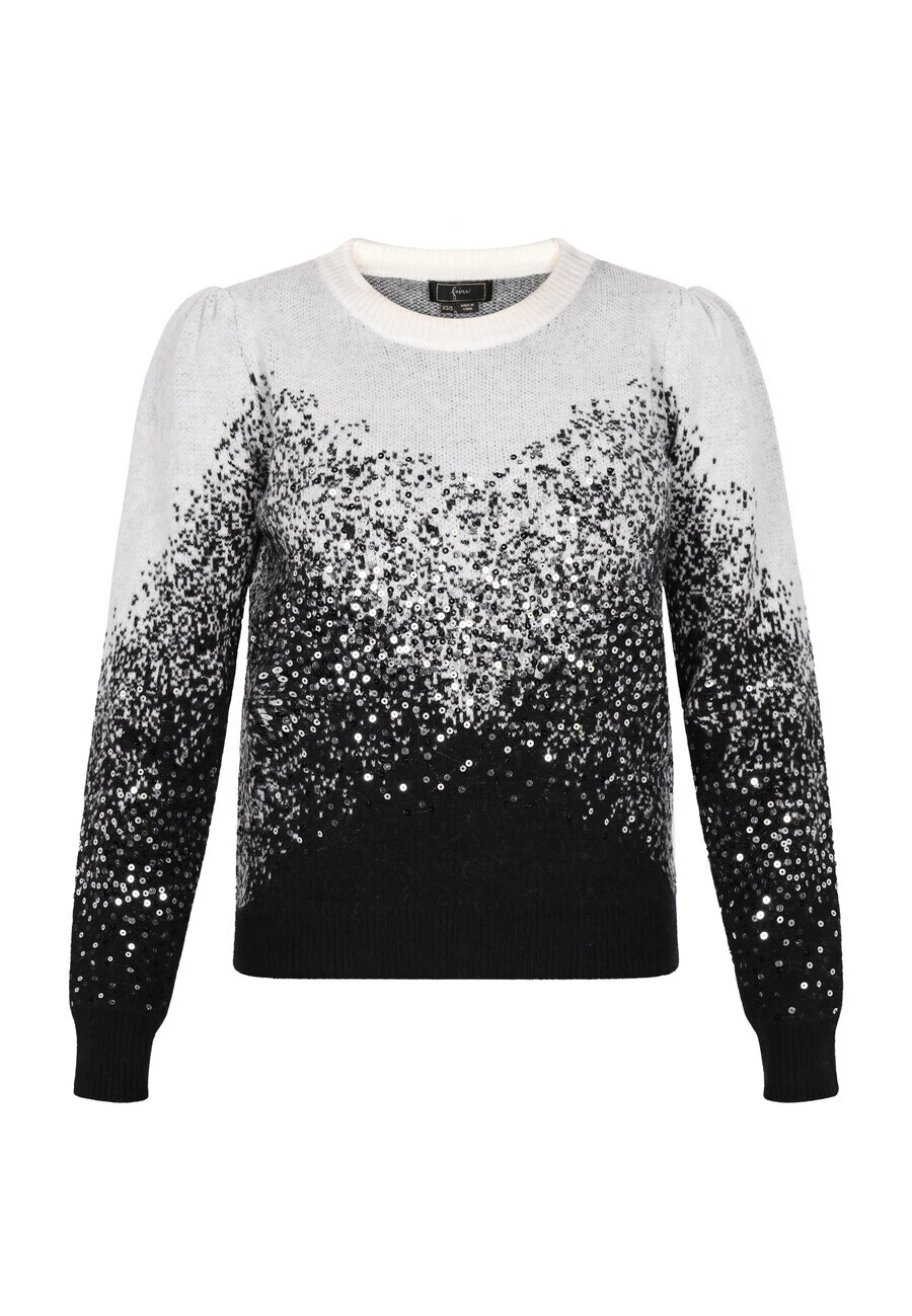 Тонкий вязаный свитер faina Sweater, черный 
Тонкий вязаный свитер faina Sweater, черный