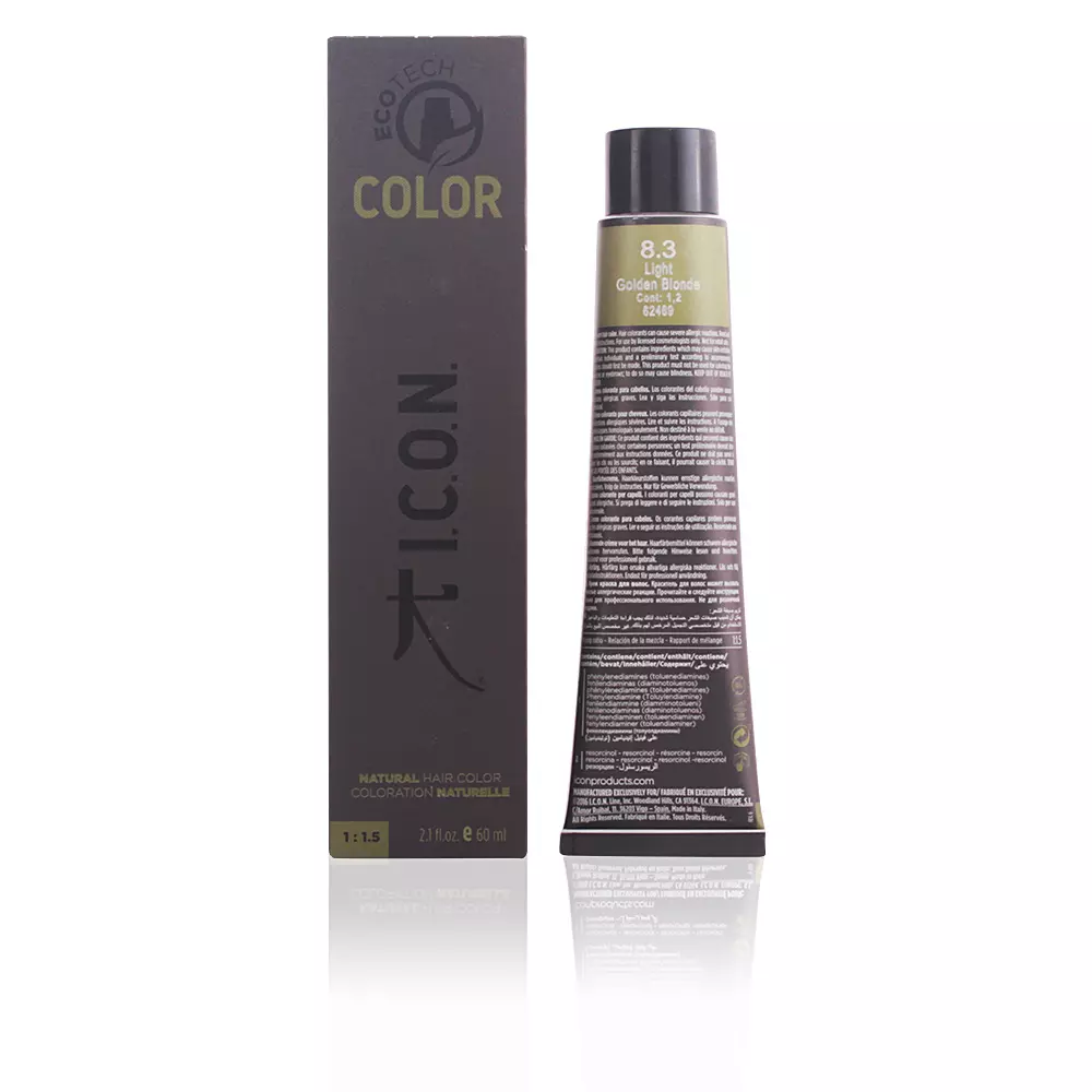 Краска для волос Ecotech color natural color I.C.O.N., цвет 8.3 light golden blonde, 60 мл.
Краска для волос Ecotech color natural color I.C.O.N., цвет 8.3 light golden blonde, 60 мл.