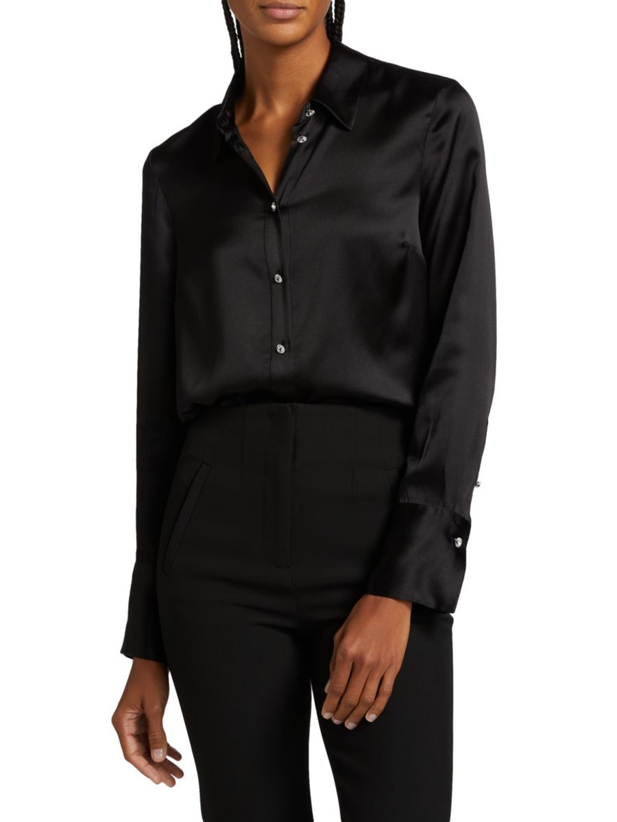 Рубашка Monique из смесового шелка Veronica Beard, черный
Рубашка Monique из смесового шелка Veronica Beard, черный