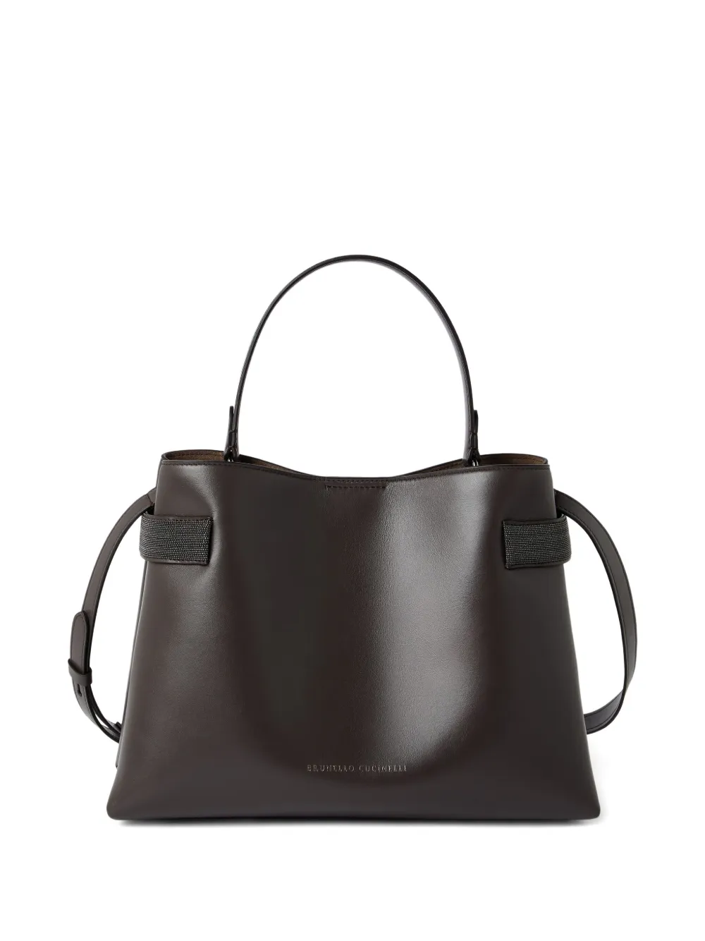 Сумка-тоут из кожи Essence Brunello Cucinelli, коричневый
Сумка-тоут из кожи Essence Brunello Cucinelli, коричневый