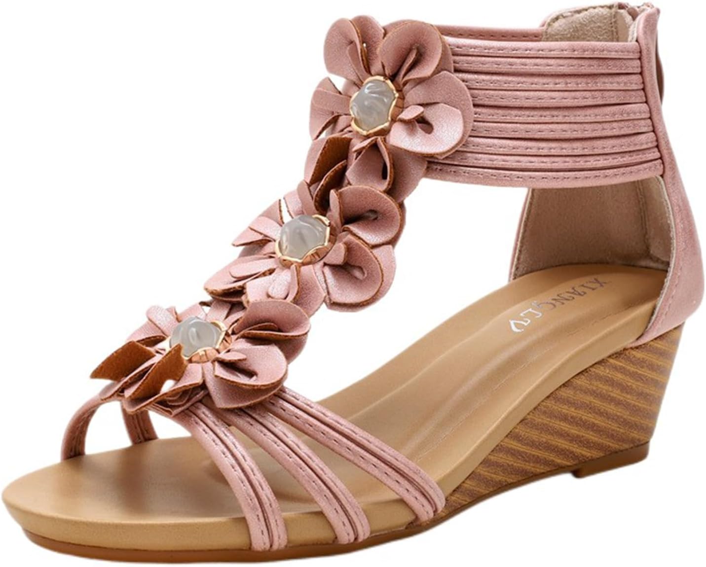 Женские сандалии на танкетке с открытым носком, повседневные летние римские сандалии на высоком каблуке, нарядные сандалии с цветком и Т-образным ремешком на молнии, удобные дышащие пляжные сандалии Generic, розовый
Женские сандалии на танкетке с открытым носком, повседневные летние римские сандалии на высоком каблуке, нарядные сандалии с цветком и Т-образным ремешком на молнии, удобные дышащие пляжные сандалии Generic, розовый