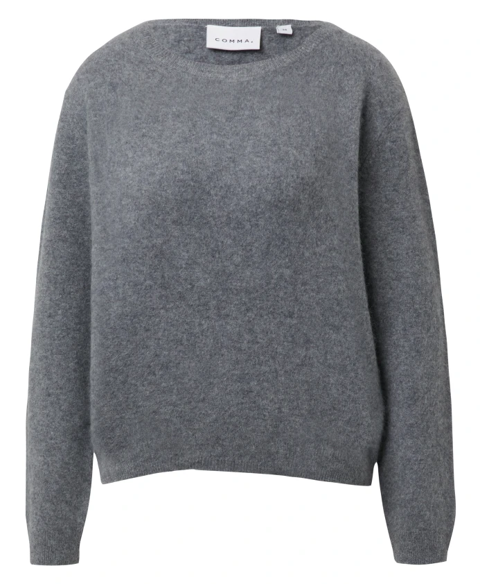 Свитер из ворсистой шерсти с ребристой отделкой Comma, серый
Свитер из ворсистой шерсти с ребристой отделкой Comma, серый