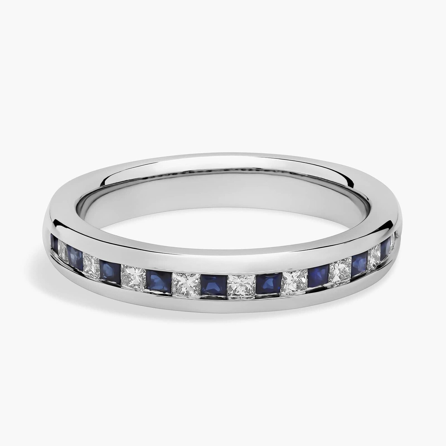 Кольцо Channel Set Princess-Cut с чередующимися бриллиантами и синими сапфирами из платины Blue Nile
Кольцо Channel Set Princess-Cut с чередующимися бриллиантами и синими сапфирами из платины Blue Nile