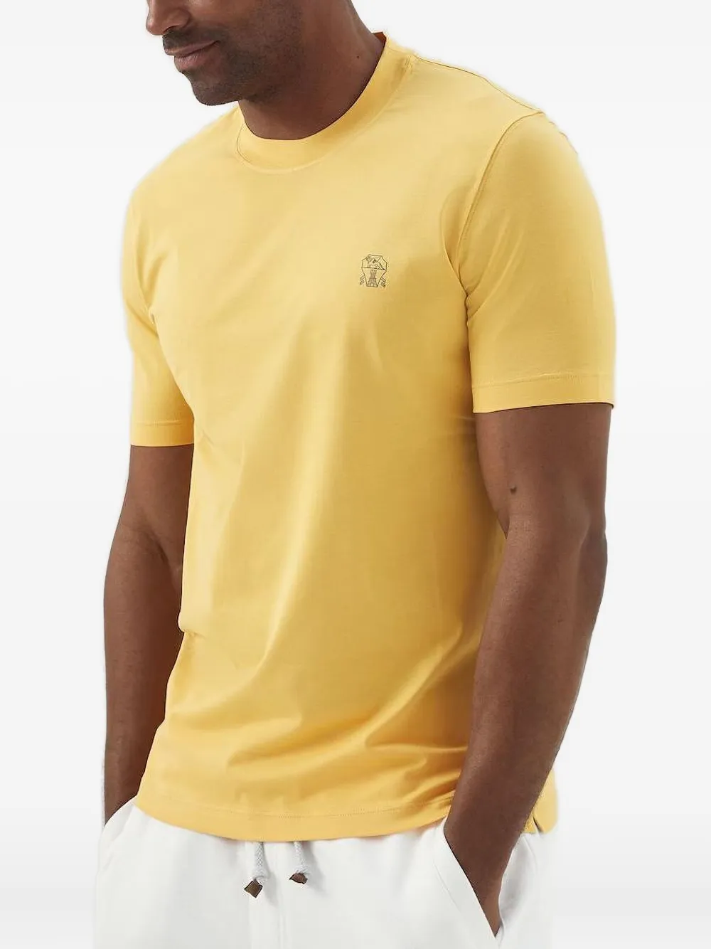 Футболка с вышитым логотипом Brunello Cucinelli, желтый
Футболка с вышитым логотипом Brunello Cucinelli, желтый