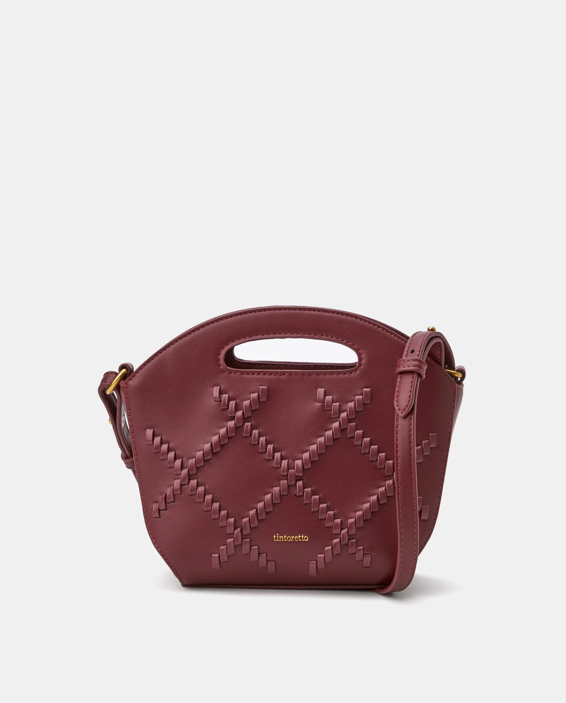 Сумка через плечо с плетеным декором Tintoretto, бордовый
Сумка через плечо с плетеным декором Tintoretto, бордовый
