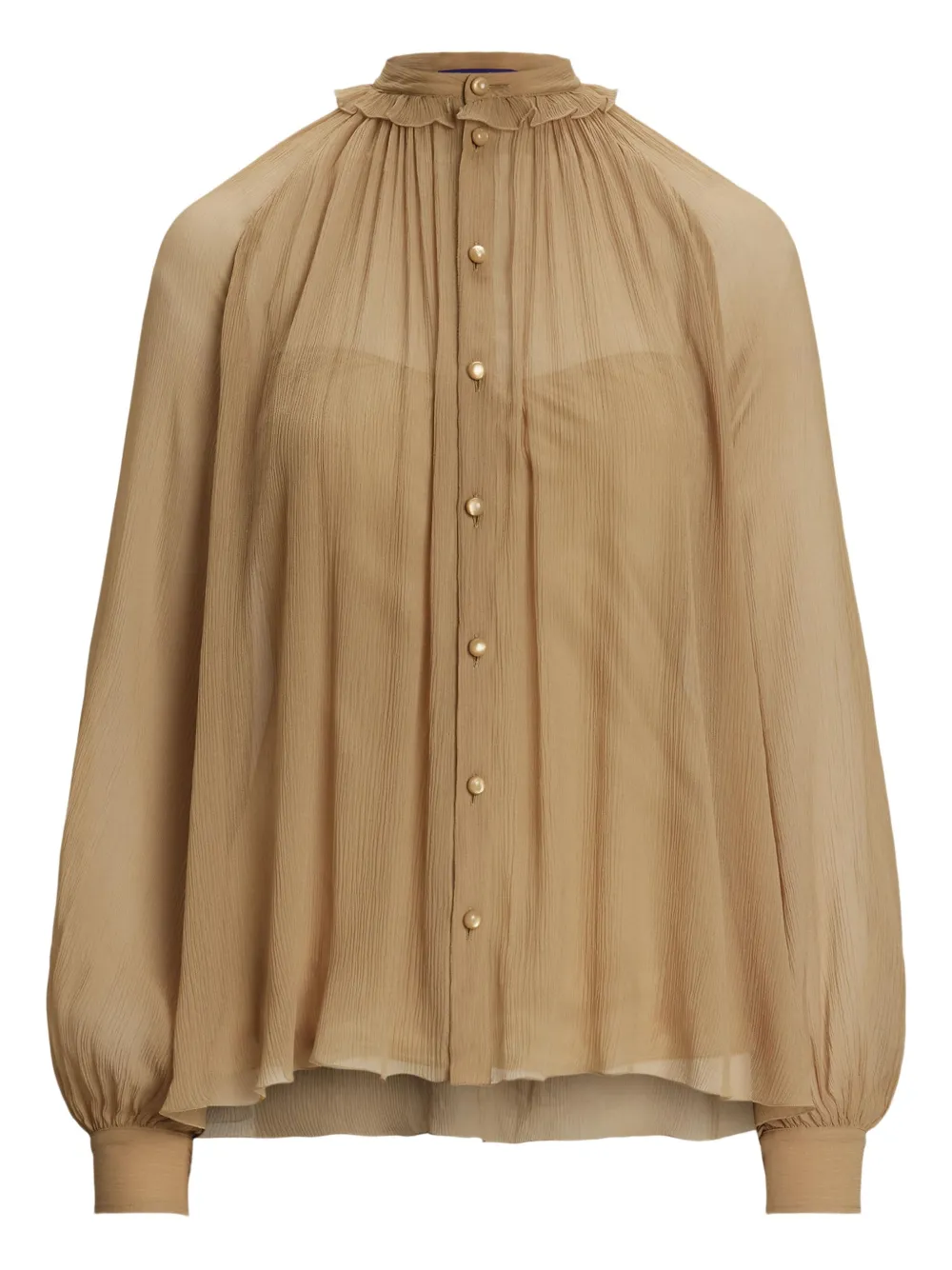 Плиссированная блузка с высоким воротником Ralph Lauren Collection, нейтральный
Плиссированная блузка с высоким воротником Ralph Lauren Collection, нейтральный