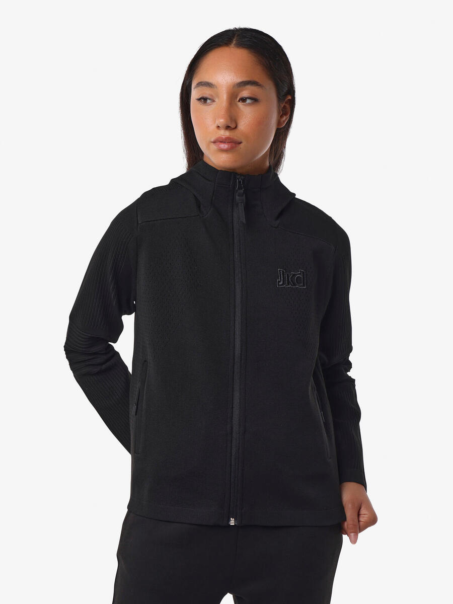 JAKED черная женская толстовка из синтетического материала для фитнеса
JAKED черная женская толстовка из синтетического материала для фитнеса