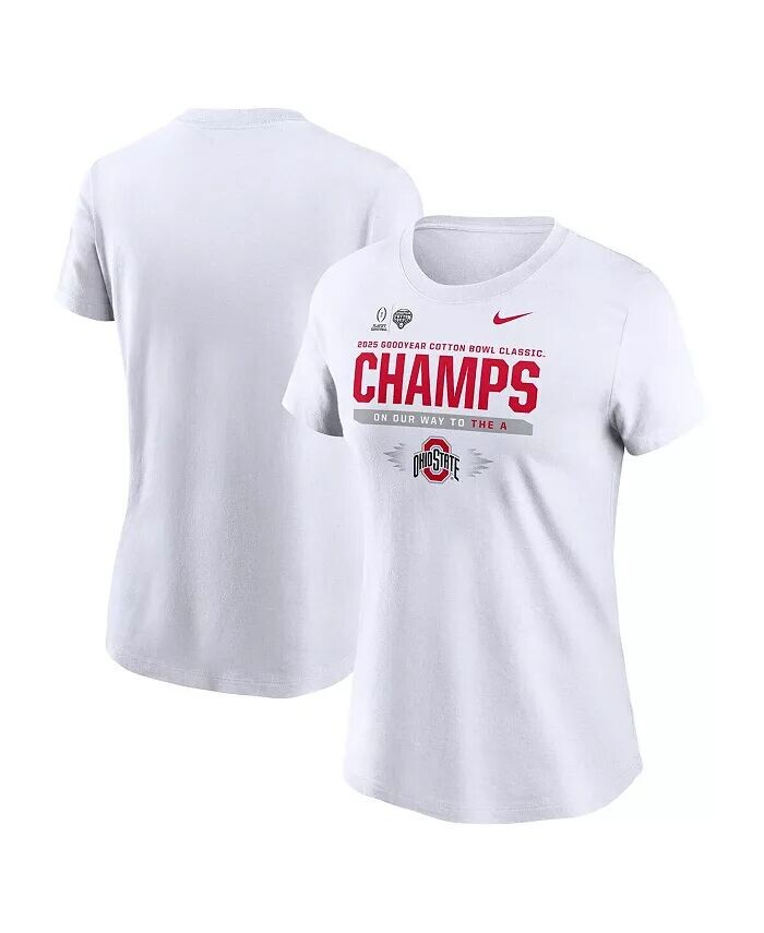 Женская белая футболка Ohio State Buckeyes College Football Playoff 2025 Cotton Bowl Champions Locker Room Nike
Женская белая футболка Ohio State Buckeyes College Football Playoff 2025 Cotton Bowl Champions Locker Room Nike