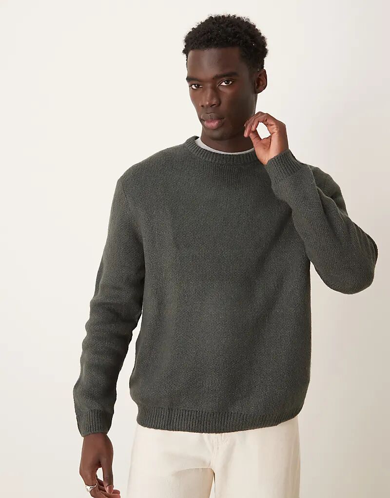 Свободный вязаный джемпер с начесом в угольном цвете ASOS DESIGN
Свободный вязаный джемпер с начесом в угольном цвете ASOS DESIGN