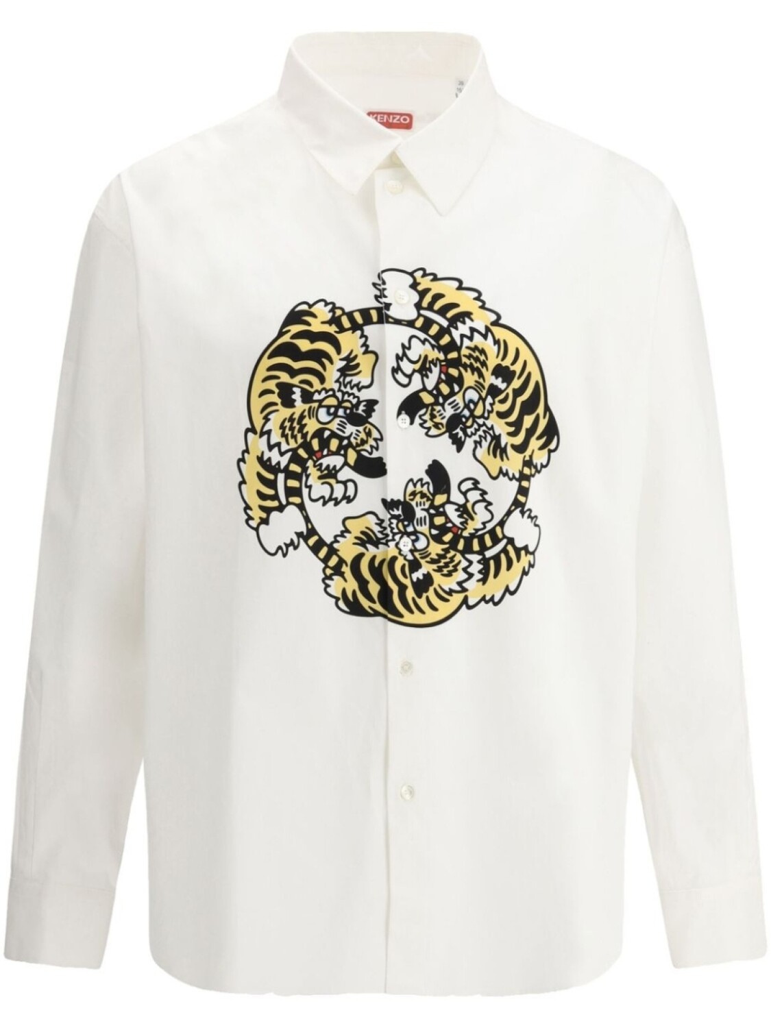 Рубашка с тигровым принтом Kenzo, белый
Рубашка с тигровым принтом Kenzo, белый