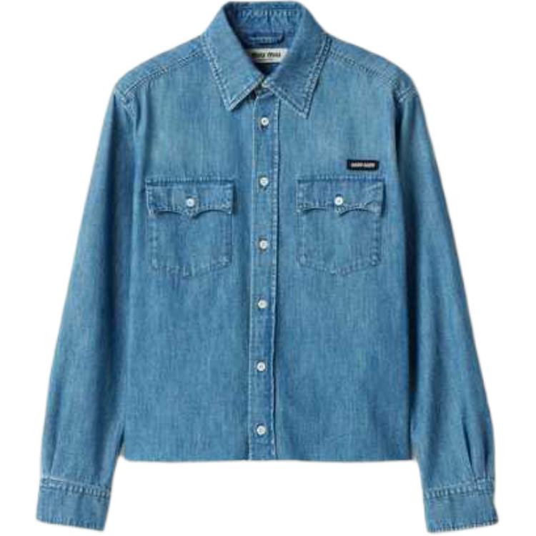 Длинная рубашка на пуговицах MIU MIU, синий
Длинная рубашка на пуговицах MIU MIU, синий