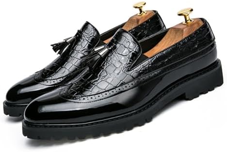 Мужские винтажные кожаные лоферы с бахромой и щальными носками, туфли-слипон с брогированием, модные низкие дышащие формальные туфли, удобные противоскользящие деловые туфли для свадьбы и вечеринки Yuizko, черный
Мужские винтажные кожаные лоферы с бахромой и щальными носками, туфли-слипон с брогированием, модные низкие дышащие формальные туфли, удобные противоскользящие деловые туфли для свадьбы и вечеринки Yuizko, черный