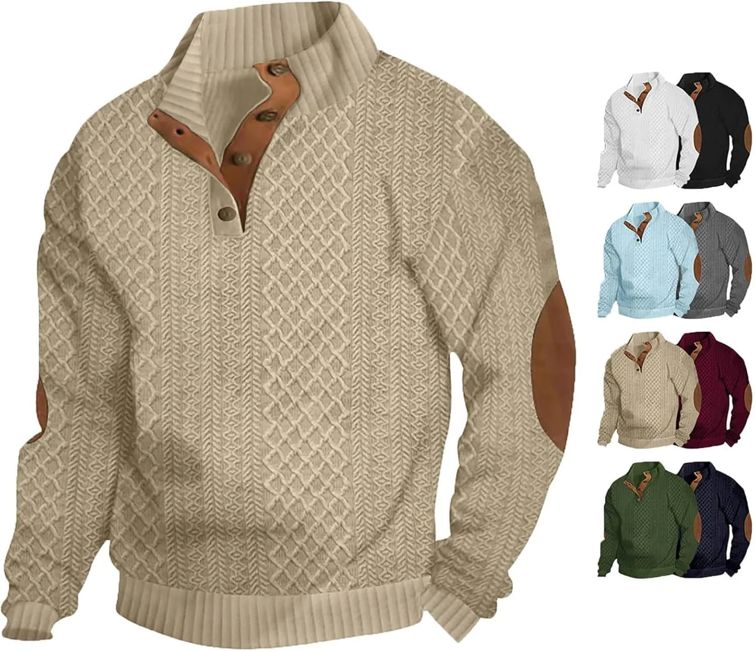 Мужской спортивный свитер с длинным рукавом, повседневный пуловер на 1/4 пуговиц
Мужской спортивный свитер с длинным рукавом, повседневный пуловер на 1/4 пуговиц