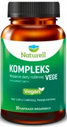 Naturell, VEGE Комплекс Витамин B12 D3 Цинк, 30 капсул. USP Zdrowie
Naturell, VEGE Комплекс Витамин B12 D3 Цинк, 30 капсул. USP Zdrowie