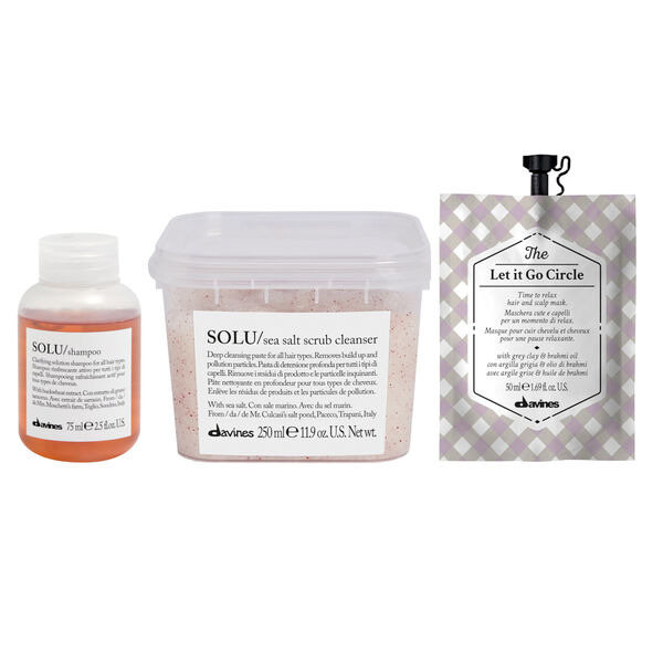 Набор для очищения волос: шампунь, 75 мл + скраб, 250 мл + маска антистресс, 50 мл Davines Solu
Набор для очищения волос: шампунь, 75 мл + скраб, 250 мл + маска антистресс, 50 мл Davines Solu