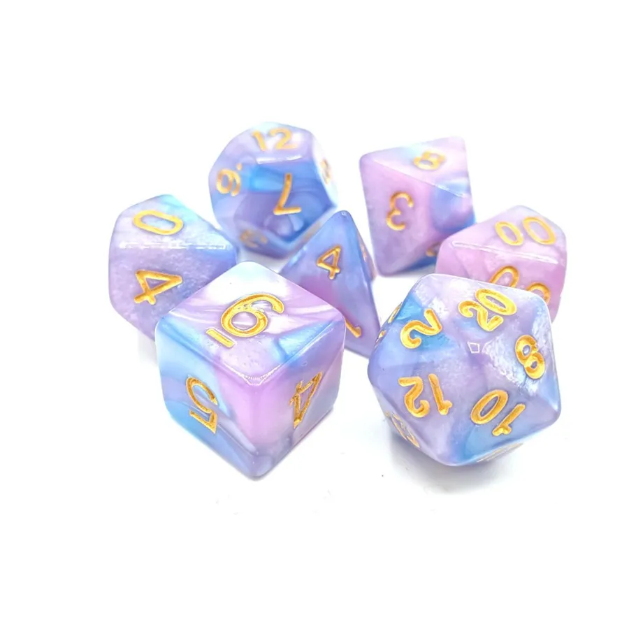 Поли-набор Сиреневый и голубой с золотом (7), Acrylic-Resin Dice - Vorpal (Poly Sets)
Поли-набор Сиреневый и голубой с золотом (7), Acrylic-Resin Dice - Vorpal (Poly Sets)