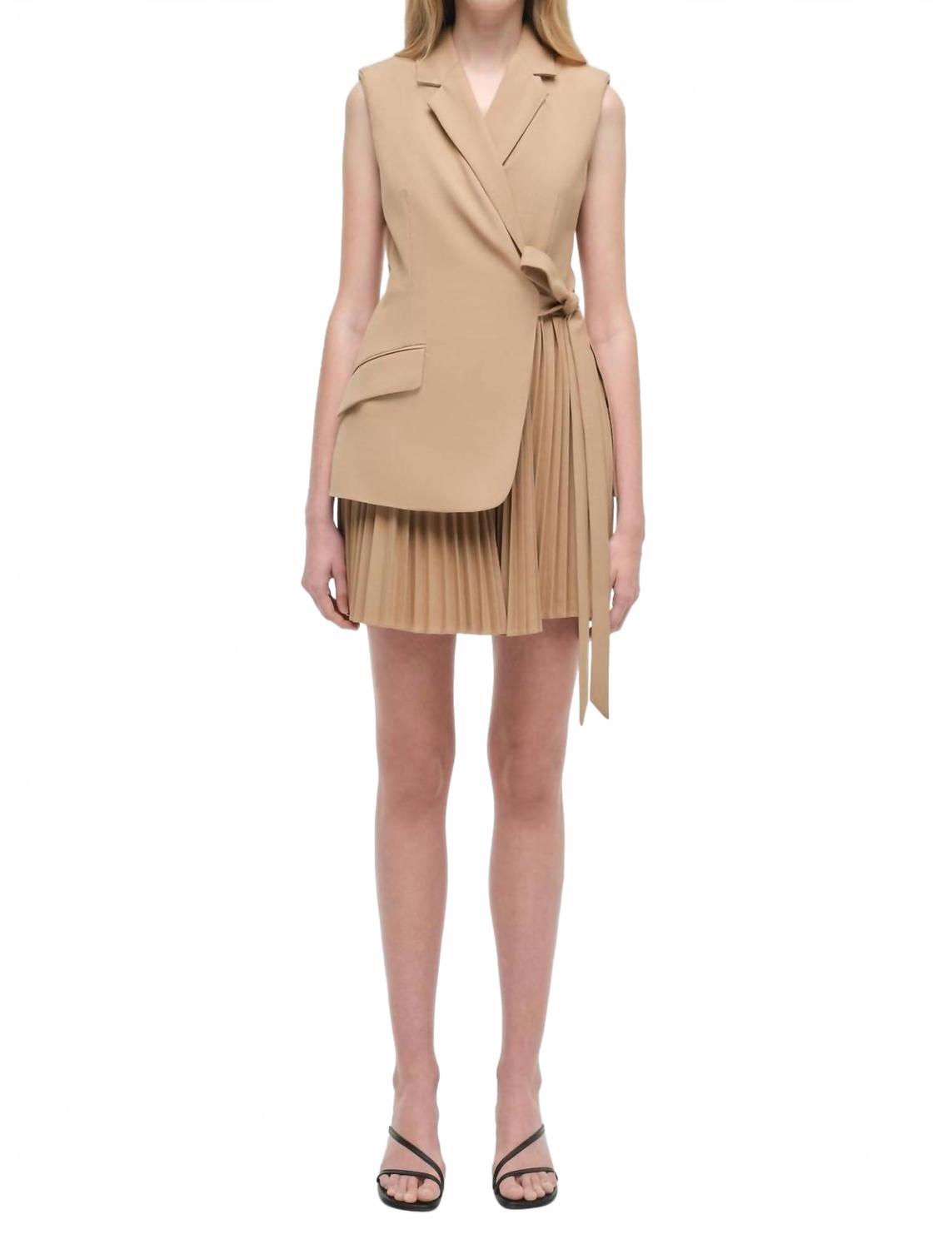 Мини-платье Eman с плиссировкой цвета кэмел Simkhai, коричневый
Мини-платье Eman с плиссировкой цвета кэмел Simkhai, коричневый