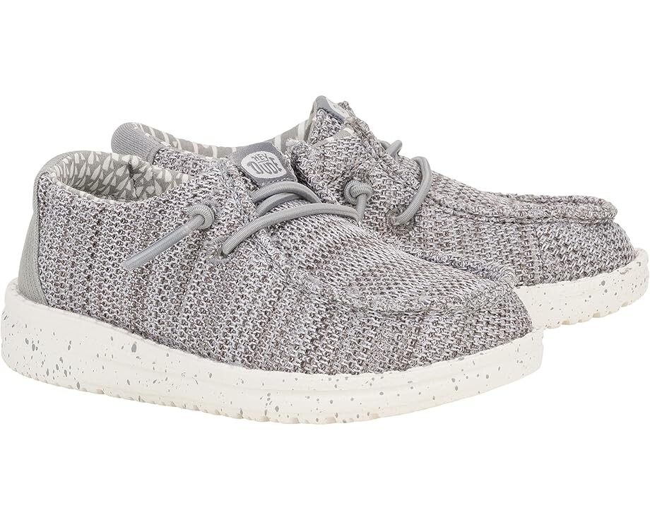 Кроссовки Hey Dude Kids Wally Stretch Sox, серый 
Кроссовки Hey Dude Kids Wally Stretch Sox, серый