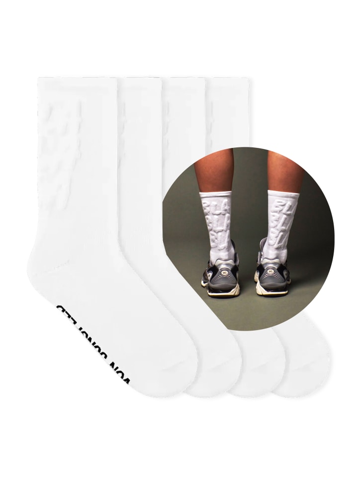 Von Jungfeld Носки средней высоты с тиснением BlaBlaBla - Чисто-белый цвет
Von Jungfeld Носки средней высоты с тиснением BlaBlaBla - Чисто-белый цвет