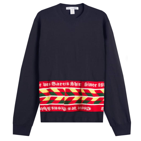 Футбольный шарф вязать Comme Des Garçons Shirt, темно-синий
Футбольный шарф вязать Comme Des Garçons Shirt, темно-синий