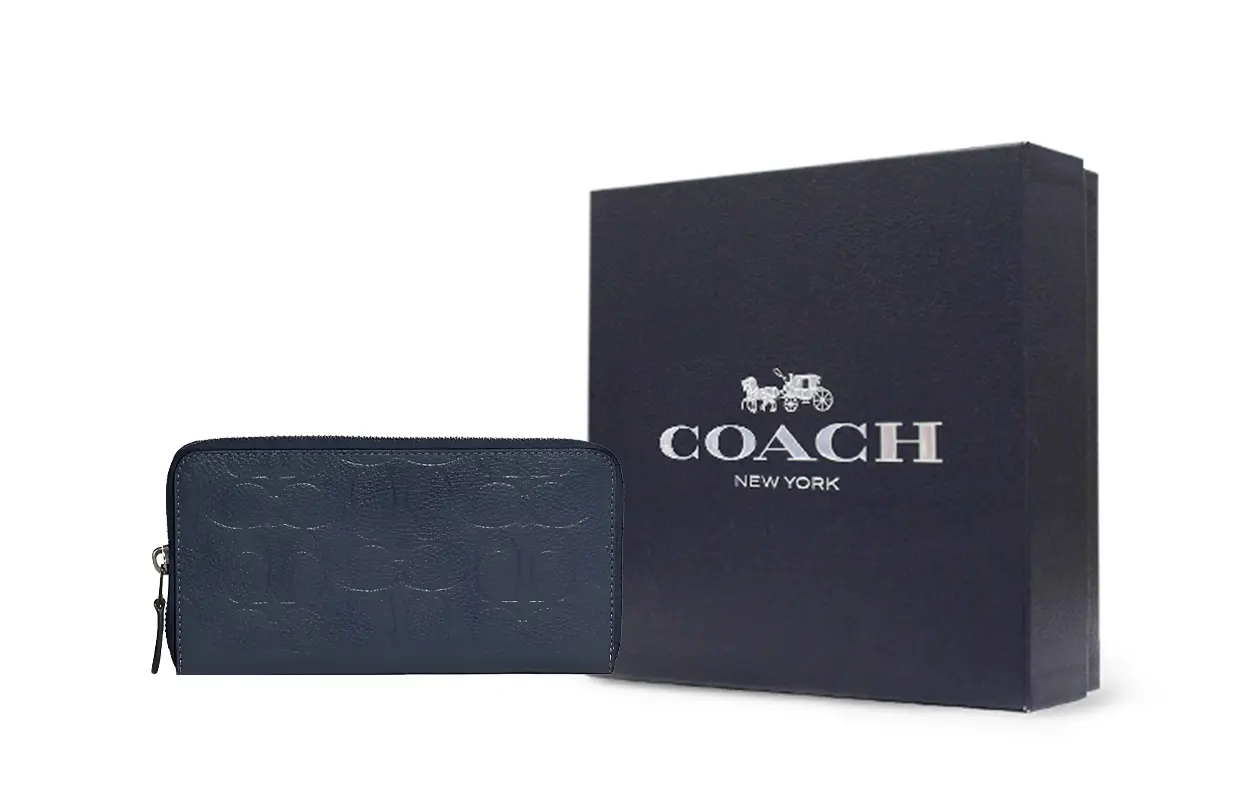 COACH Женский бумажник из коровьей кожи гармошкой темно-синий
COACH Женский бумажник из коровьей кожи гармошкой темно-синий