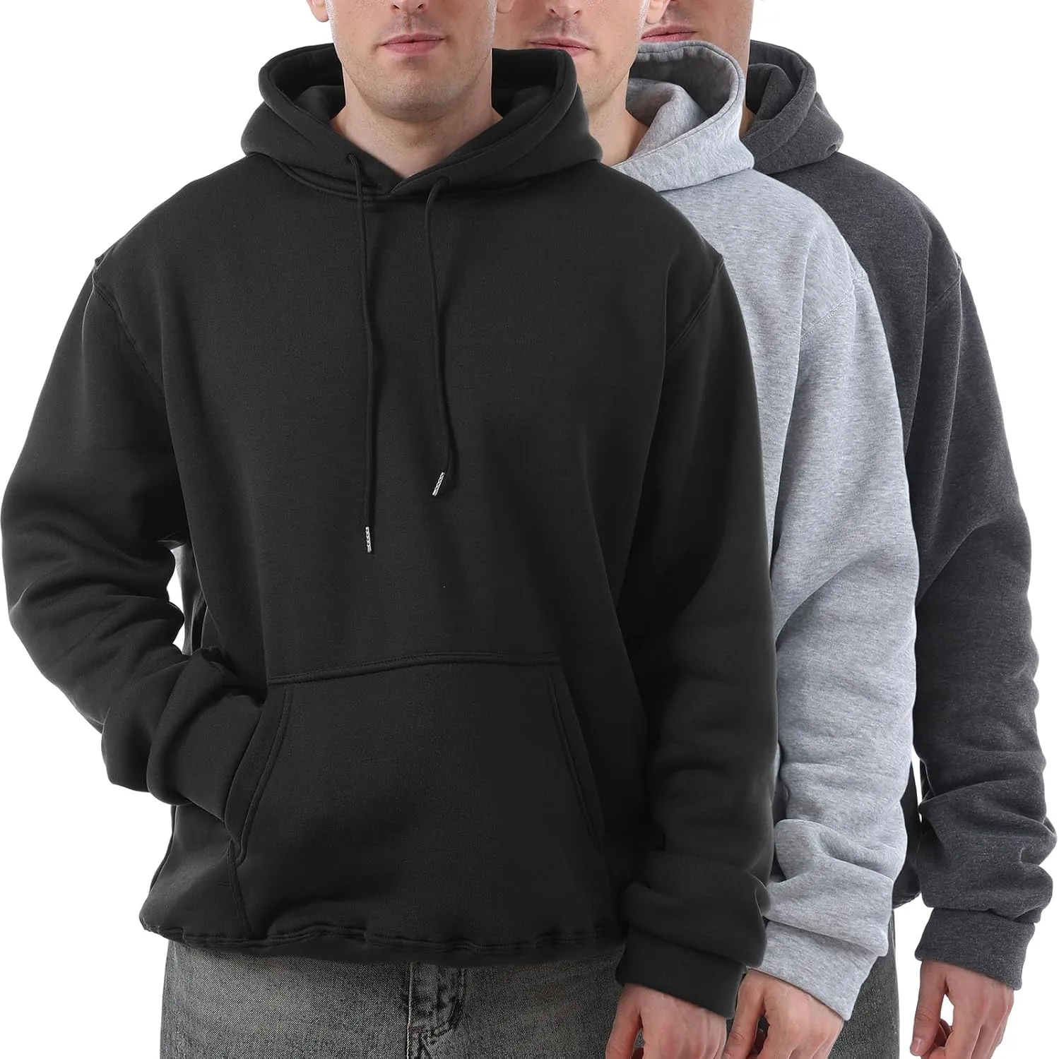 Taiyin 3 Pack мужской легкий флисовый пуловер-худи с длинным рукавом и карманами
Taiyin 3 Pack мужской легкий флисовый пуловер-худи с длинным рукавом и карманами