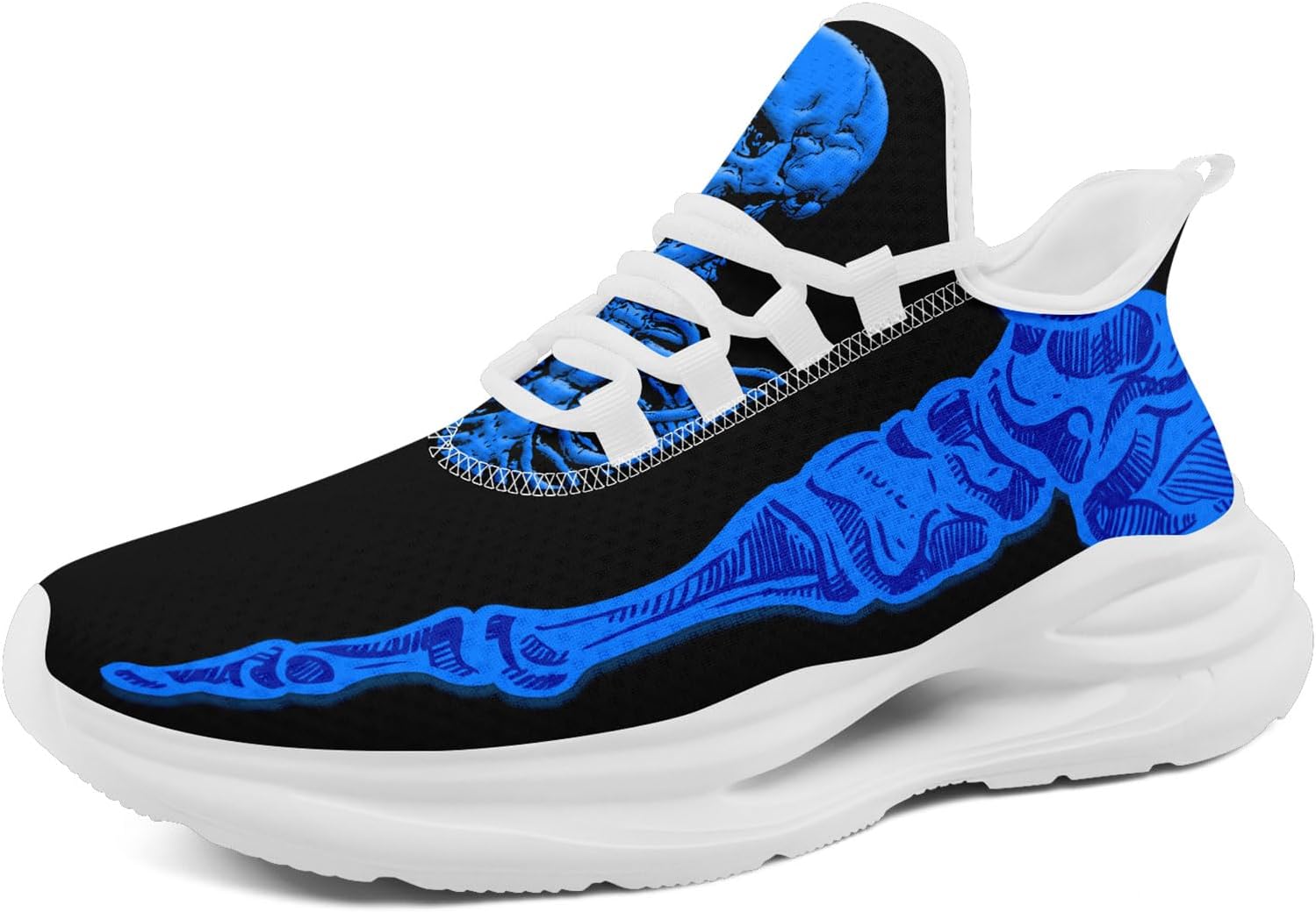 Кроссовки с черепом для мужчин и женщин, стильная элегантность, готические графические повседневные спортивные кроссовки для тенниса и тренировок Awsole, белый/черный/синий
Кроссовки с черепом для мужчин и женщин, стильная элегантность, готические графические повседневные спортивные кроссовки для тенниса и тренировок Awsole, белый/черный/синий