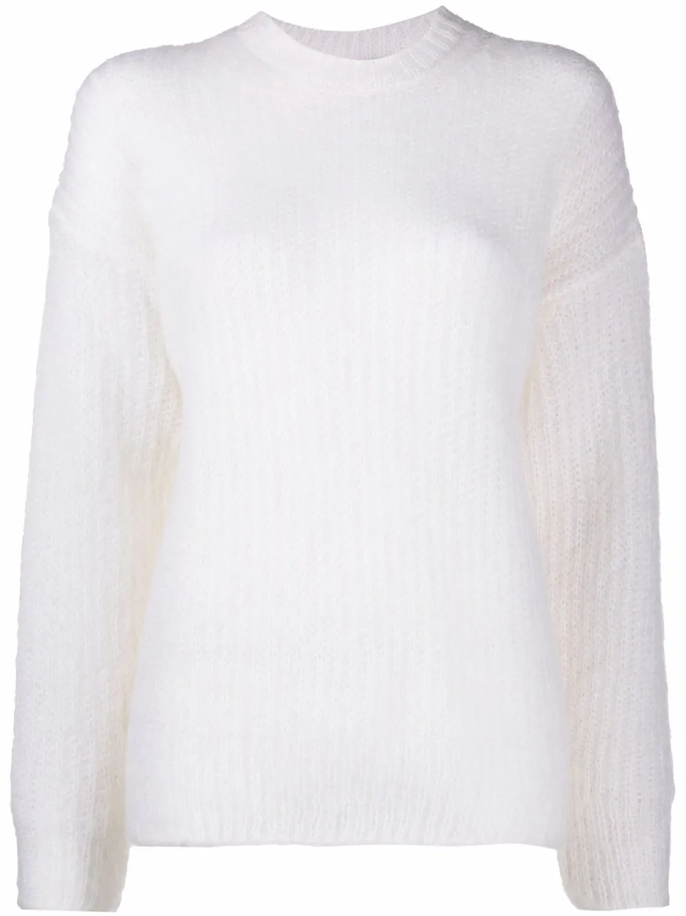 Джемпер с приспущенными плечами Ferragamo, белый 
Джемпер с приспущенными плечами Ferragamo, белый