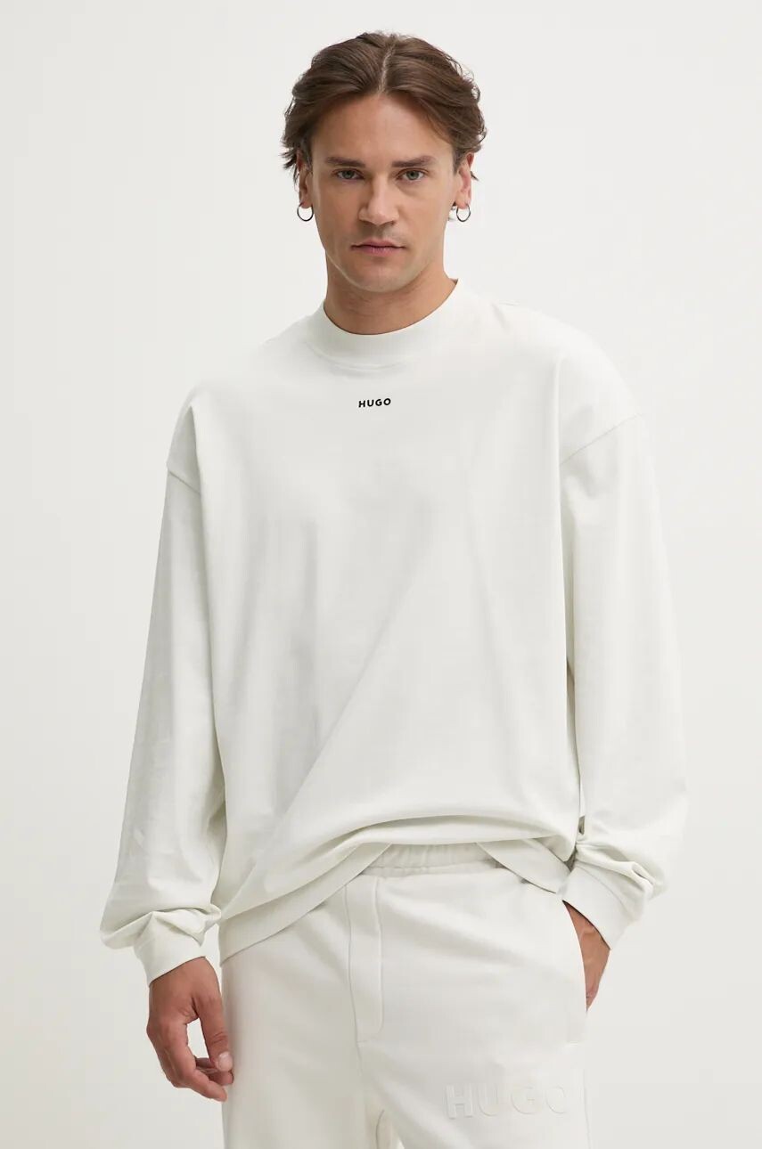 Хлопковый топ HUGO с длинными рукавами, бежевый
Хлопковый топ HUGO с длинными рукавами, бежевый