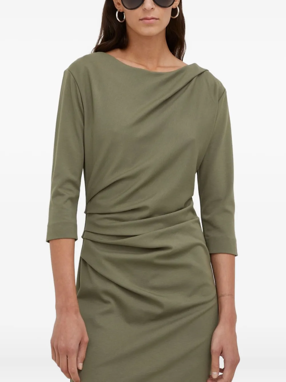 Платье миди с драпировкой и рукавами три четверти Tiger of Sweden, зеленый
Платье миди с драпировкой и рукавами три четверти Tiger of Sweden, зеленый