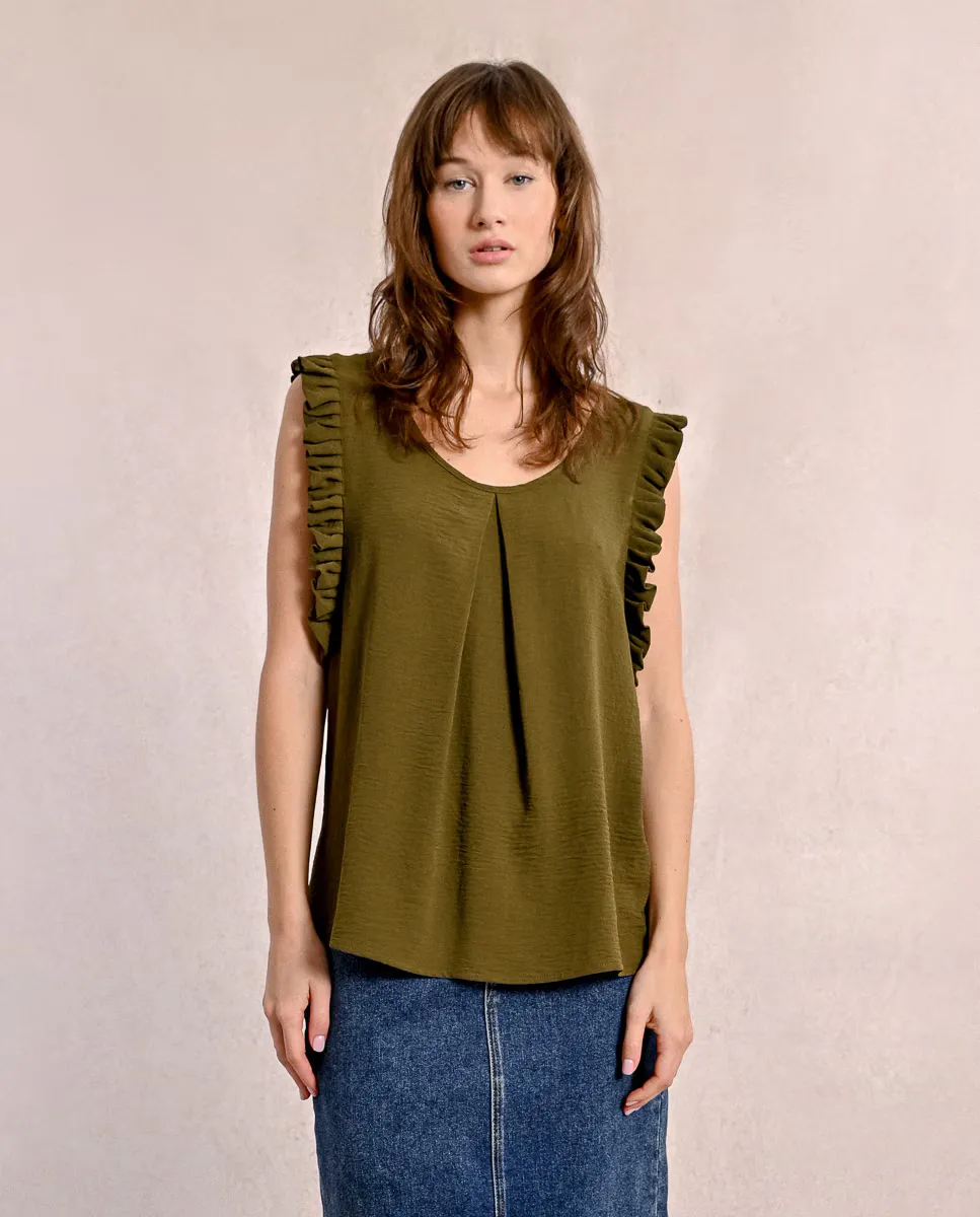 Однотонный женский топ со складкой спереди Molly Bracken, цвет Caqui
Однотонный женский топ со складкой спереди Molly Bracken, цвет Caqui
