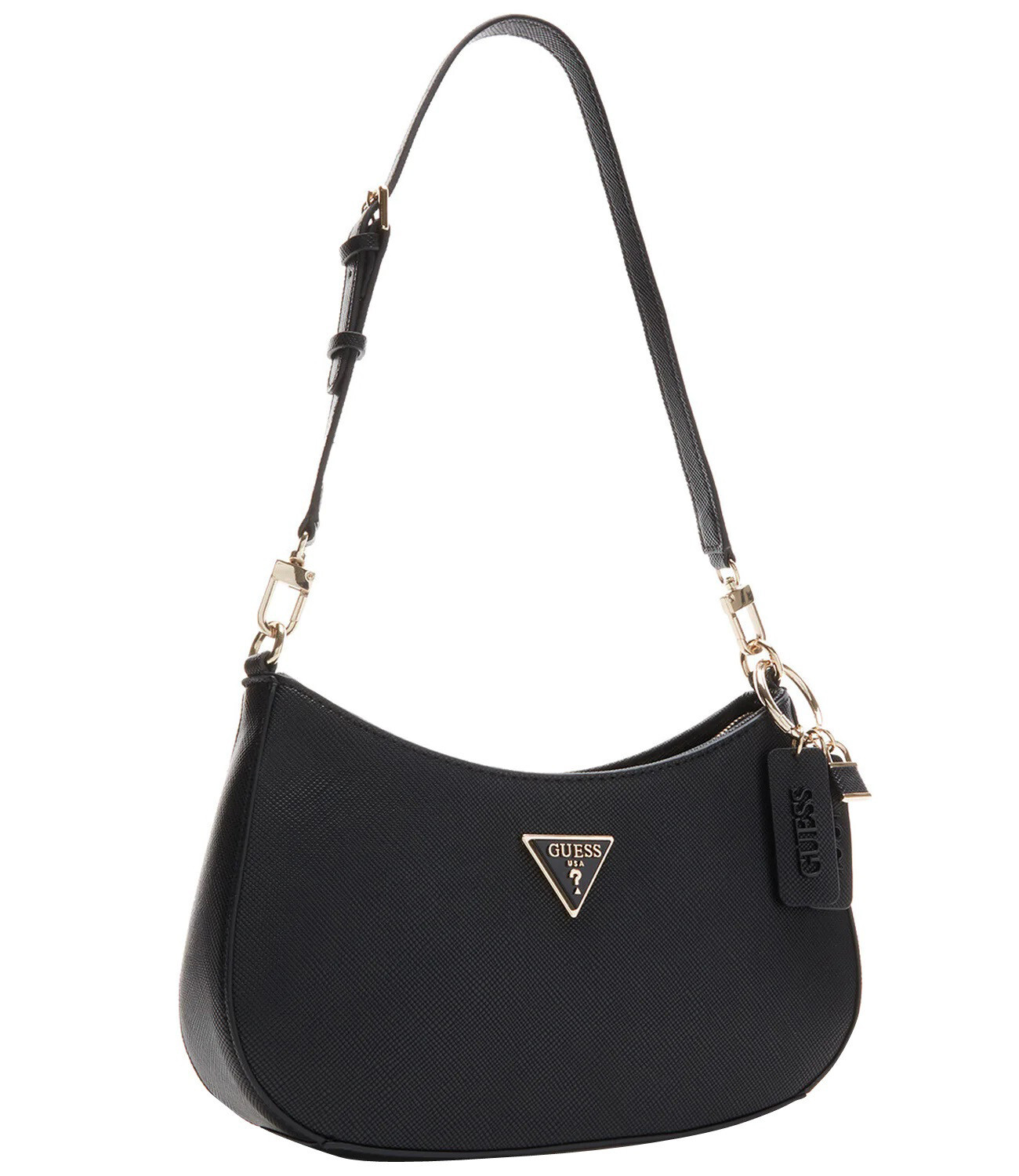 Сумка Guess хобо с брелком, черный
Сумка Guess хобо с брелком, черный