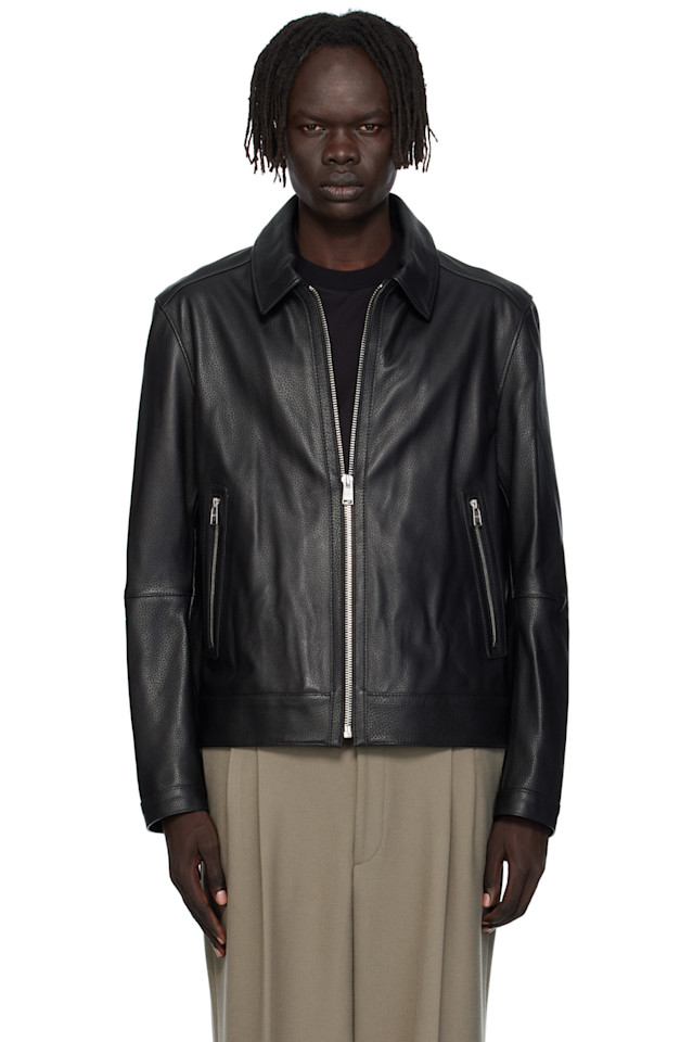 Кожаная куртка на молнии стандартного кроя Boss, черный
Кожаная куртка на молнии стандартного кроя Boss, черный